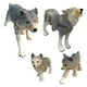 thumbnail image 2 of 4 unids / set de plástico siberiano Animal modelo de juguete para s Paquete de Regalos de cumpleaños para CUTICAT Lobos salvajes animales, 2 of 8