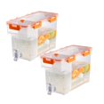 thumbnail image 1 of Oleegame 2PC Blue Juice Cold Kettle With Faucet In Refrigerator 3.5L Large Capacity Storage For Fruit Juice Dispenser With Top And Spigot Fruit Teapot Lemonade Bucket For Kitchen Home Party Bar, 1 of 9