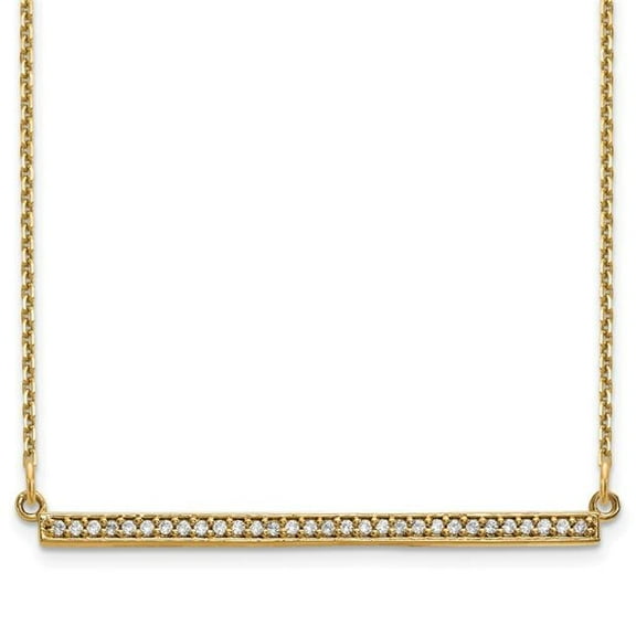 Primal Gold 14 Karat Yellow Gold Diamond Bar Necklace