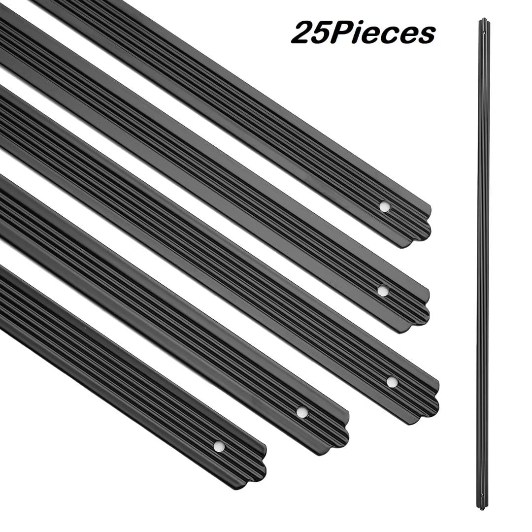 25 Pack Metal Spindles, 32.25"x1" Deck Balusters, 32.25" Flat Straight