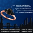 thumbnail image 2 of Gem Stone King 2.04 Ct Oval Black Onyx 18K Rose Gold Plated Silver Ring, 2 of 6