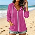 thumbnail image 6 of GUACER Hoodies for Women Thin Breathable Zip-Up Long Sleeve Cover-Up with Pockets Soft Active Jacket, 6 of 9