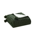 thumbnail image 5 of My Texas House Reece Sherpa Cable Knit Throw Blanket, Kombu Green, Standard Throw, 5 of 5