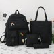 thumbnail image 2 of Conjunto de 4 piezas de mochilas, nuevas mochilas escolares de moda para chicas adolescentes, mochila de viaje de lona para mujer, bolso de hombro para estudiante, 2 of 4