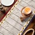 thumbnail image 4 of Table Runner - 72 Inch Long, Vintage Sunflower Truck Kitchen Dining Table Runner Dresser Scarves, Wooden Yellow Summer Botanical Floral Farmhouse Decor for Coffee Tables Wedding Party Banquet, 4 of 8