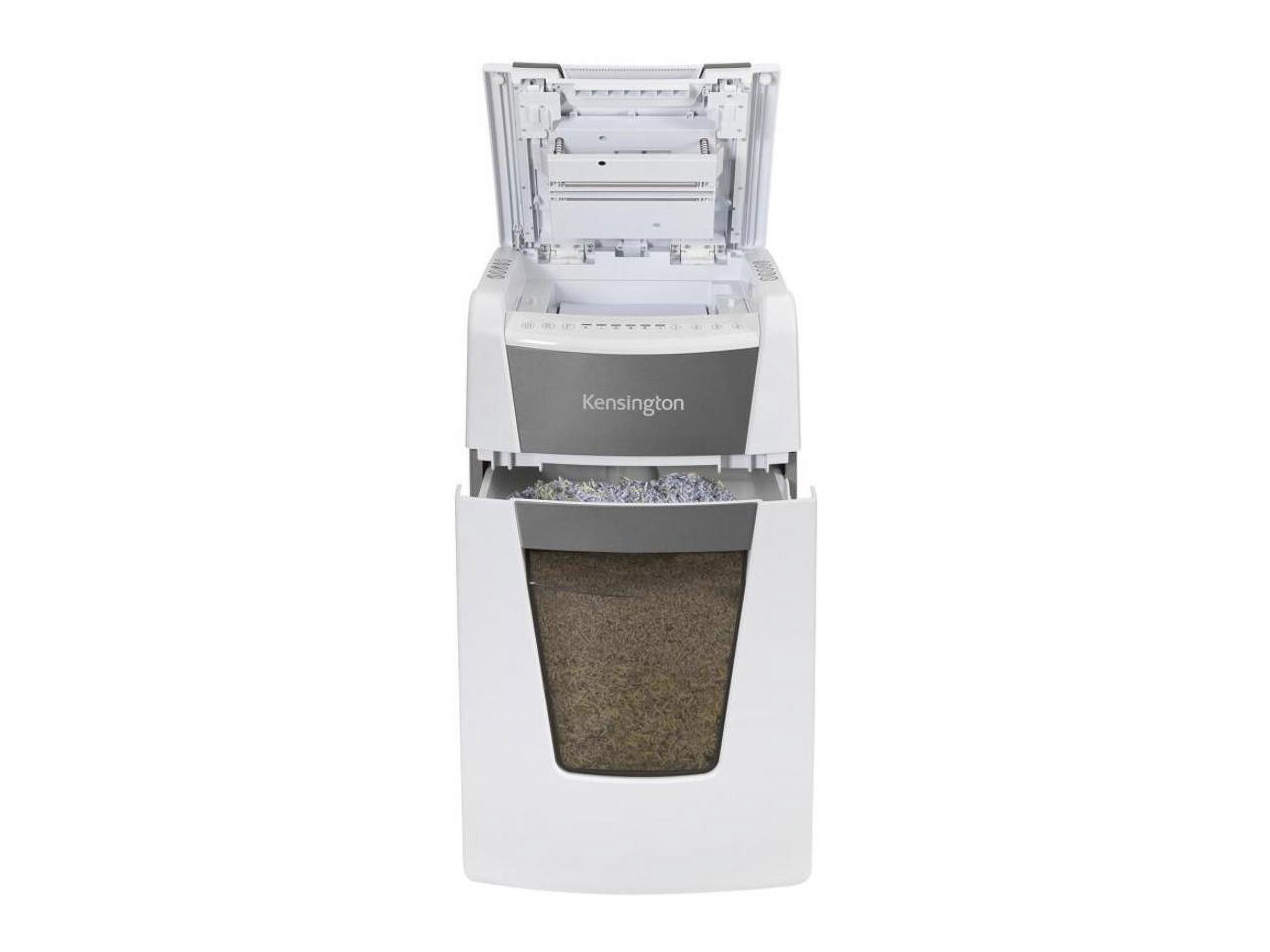 Kensington OfficeAssist Auto Feed Shredder A3000-HS Anti-Jam Micro Cut - Continuous Shredder - Micro Cut - 8 Per Pass - for shredding Paper, Staples, Paper Clip, Credit Card, Junk Mail, Glossy Paper,