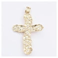 thumbnail image 6 of 4 1/2" Nugget Style Textured Jesus Cross Pendant Unisex Adult 10K Two-Tone Gold 25.52 Gr, GOLDUM NYC, 6 of 8