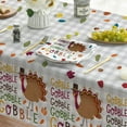 thumbnail image 4 of Thanksgiving Tablecloth 60×84 Inch Rectangular, Turkey Gobble Washable Table Cover for Party Picnic Dinner Decor, 4 of 6