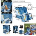 thumbnail image 6 of Garronmavis Marble Patterned Turtle Dog Seat Cover for Back Seat Multipurpose Trash Bin with Storage Pockets Dog Scarf for Large Dogs 3 PCS Car Seat Cover Pet Car Seat Protection, 6 of 6