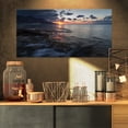 thumbnail image 1 of Art sur Toile Bord de Mer Méditerranéen Aube Sombre - Moderne, 1 of 3