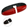 thumbnail image 2 of Black/Grey Checkered Red Rear View Mirror Cover For BMW MINI Cooper R55 R56 R57, 2 of 7