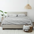 thumbnail image 3 of Noble Linens 4 Piece Pattern Microfiber Bed Sheets Set, Light Gray Rose Gray, King, 3 of 11
