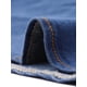 thumbnail image 5 of Falda de mezclilla ajustada con volantes en la parte inferior, de longitud a la rodilla, para mujer, color azul, 5 of 6