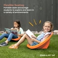 thumbnail image 3 of ECR4Kids Plastic Leaf Scoop Floor Rocker Seat, Classroom Furniture, Orange, 6-Piece, 3 of 9