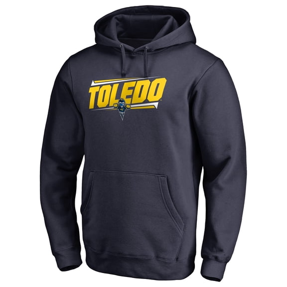 Men's Navy Toledo Rockets Double Bar Pullover Hoodie