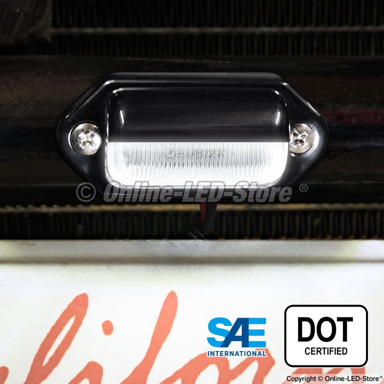OLS Kit Luce Targa LED Con Staffa - Impermeabile IPX7, Certificato SAE/DOT, Per Rimorchi E Camper - 5