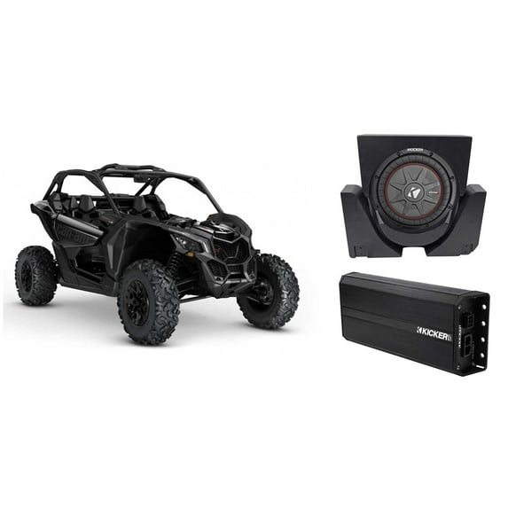 10" Under Seat Kicker Subwoofer for Can-Am MAVERICK X3/X3 Max+Amp+Enclosure