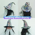 thumbnail image 2 of Halloween Witch Hat with Glitter 15"X15" Halloween Decorations, Festival Party Festival Hats Witch Cap on Clearance, 2 of 6