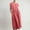 Red, variant on Zpanxa Summer Dresses for Women Fashion Solid Sleeveless Round-neck Retro Long Dress Wine 3XL
