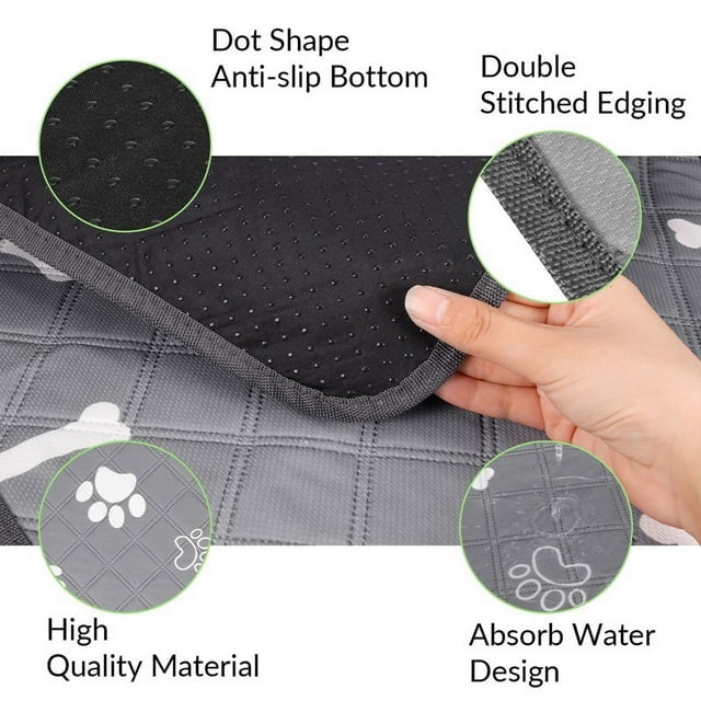 2 Pack Washable Pee Pads for Dogs,Non-Slip Dog Pads with Heavy Absorbency, Reusable Training Pads,18*24inch