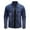 Blue, variant on Lilgiuy Men’s Fleece Denim Jacket Casual Solid Color Long Sleeve Zipper Stretch Washed Denim Jacket Black