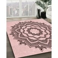 thumbnail image 2 of Ahgly Company Indoor Square Patterned Light Rose Pink Area Rugs, 7' Square, 2 of 6