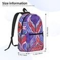 thumbnail image 2 of 17in Backpack With Pocket Adjustable Shoulder Strap Large Capacity Zipper Opening And Closing Double Pull Head Zipper For Work Travel Sports Palevioletred Moroccan Trellis Hand-Drawn Sketch_1, 2 of 8