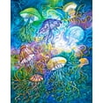 thumbnail image 2 of Bell, Bill 20x24 White Modern Wood Framed Museum Art Print Titled - Jurassic Jelly Fish, 2 of 4