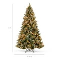 thumbnail image 7 of Best Choice Products 9ft Pre-Lit Pre-Decorated Holiday Christmas Tree w/ 2,058 Flocked Tips, 900 Lights, Base, 7 of 7