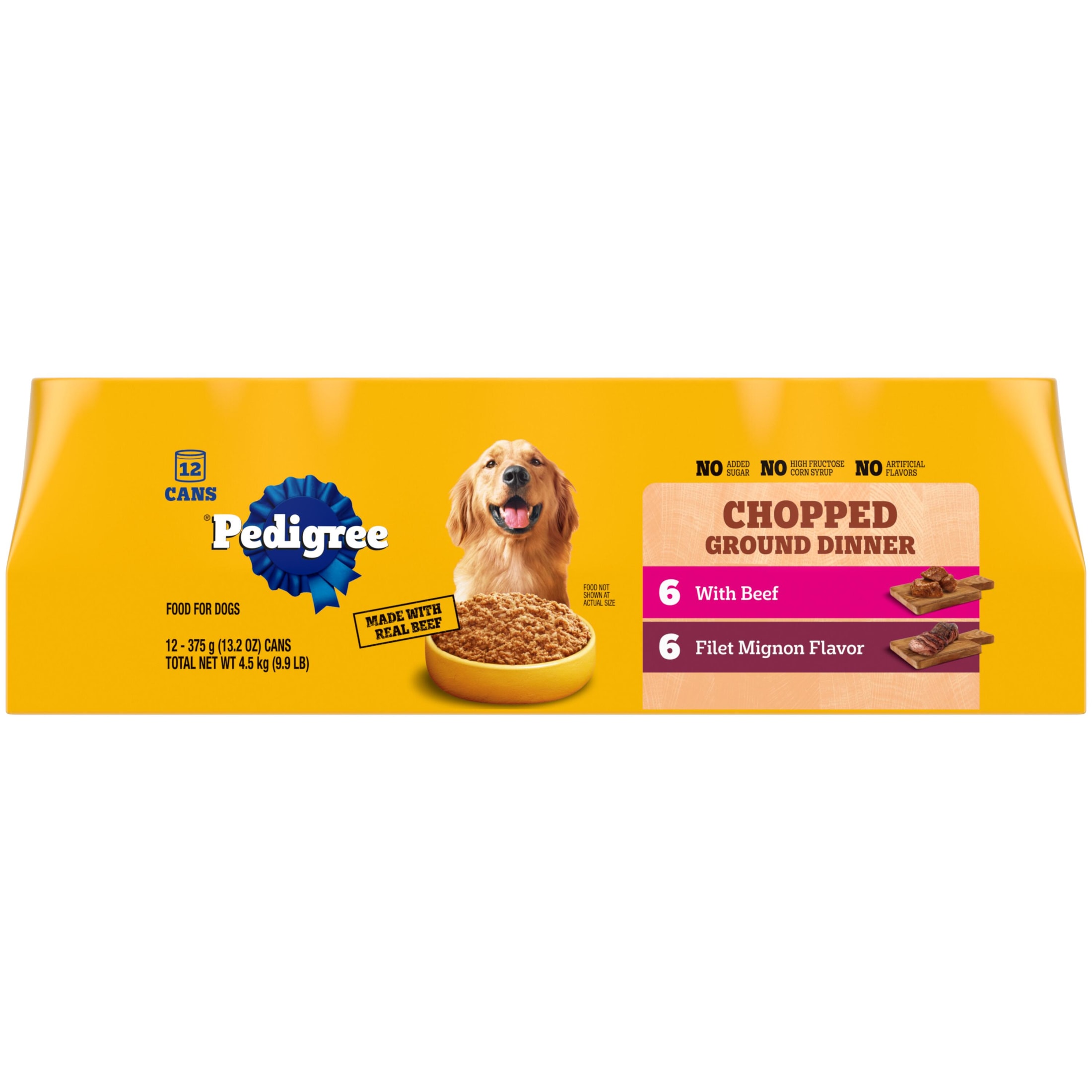Pedigree Chopped Ground Dinner Filet Mignon & Beef Wet Dog Food 12 Cans photo 2