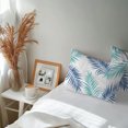 thumbnail image 6 of Lumbar Pillow Covers 20x12 Inch Set of 2, Palm Leaves Waterproof Outdoor Pillow Covers, Modern Simple Tropical Plants Teal Navy Blue Decorative Cushion Pillowcases for Couch, Sofa, Bed, Garden, Patio, 6 of 9