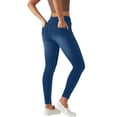 thumbnail image 3 of Yievot Denim Jeggings for Women with Pockets Stretchy Skinny Pull on Jeans High Waist Butt Lifting Jean, 3 of 6
