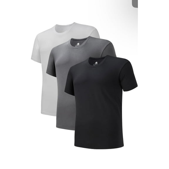 DAVID ARCHY Men's Undershirts Micro Modal Ultra Soft T-Shirts Stretch Moisture-Wicking Crewneck/V-Neck Tees for Men, 3-Pack