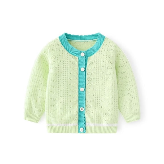 Esaierr Toddler Baby Girls Knit Air-Conditioning Cardigan Long Sleeve Button Kids Thin Sweater