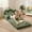 Green Dinosaur, variant on Beavtaens Toddler Sofa, 2-in-1 Fold Out Comfy Chair, Extra Large Couch for Kids up to 49" Tall, Pink