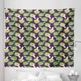 thumbnail image 1 of Vegetable Art Tapestry, Vibrant Artichoke Motif Exotic Kitchen Organic Recipe Diet Menu Kitchen, Fabric Wall Hanging Decor for Bedroom Living Room Dorm, 5 Sizes, Plum Fern Green, by Ambesonne, 1 of 1