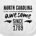 thumbnail image 4 of Inktastic North Carolina Awesome Since 1789 Boys or Girls Baby Bib, 4 of 4
