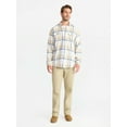 thumbnail image 2 of George Men's and Big Men's Double Pocket Flannel Shirt, 2 Pack, Sizes XS-3XLT, 2 of 6