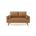 thumbnail image 4 of Pemberly Row 70" Square Arm Modern Fabric Standard Sofa in Brown, 4 of 7
