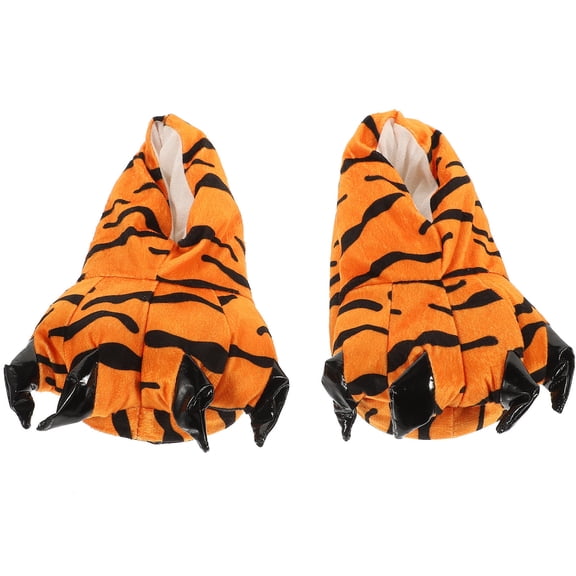 LABSERRON 1Pair Brown Animal Paw Claw Slippers Soft Breathable Cozy Winter Comfort