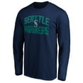 thumbnail image 2 of Men's Navy Seattle Mariners Father's Day #1 Dad Long Sleeve T-Shirt, 2 of 3