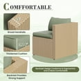 thumbnail image 3 of ELPOSUN 3-Piece Patio Furniture Conversation Set, All-Weather Wicker Outdoor Sectional Sofa Set with Table & Cushions, Green, 3 of 7