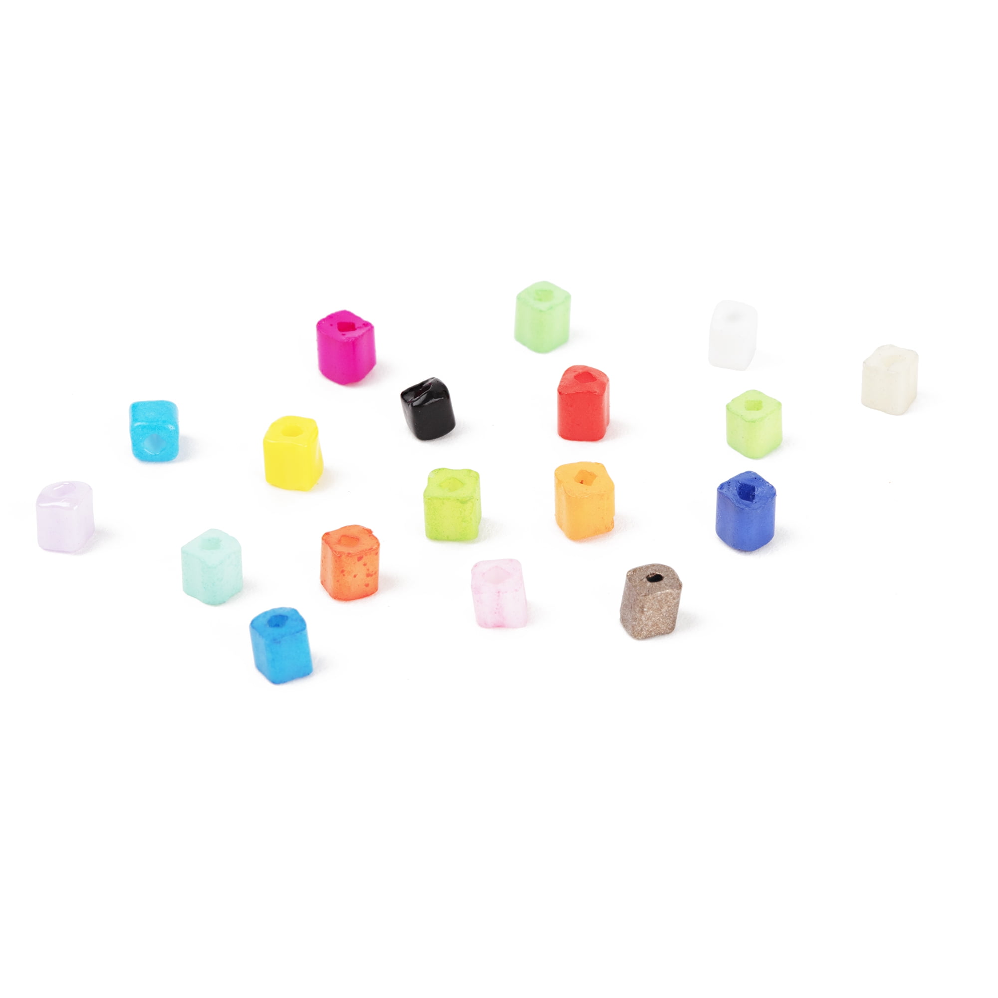 Cousin DIY Rainbow Square Glass Seed Bead Assortment with Case, 180g, 2000 Piece, Adult, 69994337