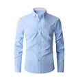 thumbnail image 2 of WIZUTIZ Mens Dress Shirts Long Sleeve - Wrinkle Free Stretch Shirt Colorblock Formal Business Casual Pocket T-Shirt Button Down, 2 of 5
