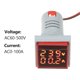 thumbnail image 5 of Voltímetro Irfora Mini cuadrado digital voltímetro amperímetro voltímetro amperímetro voltímetro doble pantalla LED medidor indicador de voltaje y corriente Monitor AC Panel Meter AC60-500V AC0-100A Irfora Voltímetro, 5 of 7