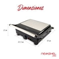 thumbnail image 3 of Parrilla Grill Extra Grande Paninera Electrica Nevashel Kitchen AD-23 Apertura 180° Para Usar Como Grill Premium Carne Panini Placa Antiadherente Ideal Para Eventos Reuniones Y Comidas Familiar Cocina, 3 of 6