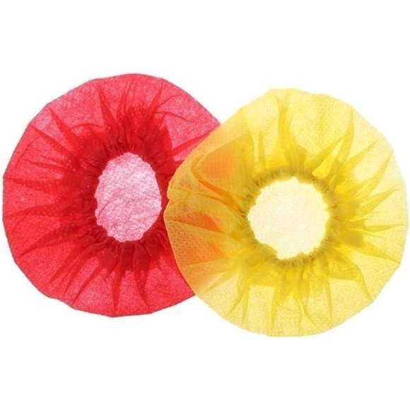 YQHWQ Microphones Accessories 50 Pairs Disposable Non-woven Microphone Cover Removal Windscreen Protective Mic Cap Pad for for Karaoke, Press Conference, Recording Room and Any Shared Environ