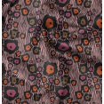 thumbnail image 1 of Soimoi Orange Poly Georgette Fabric Wild Animal Skin Printed Fabric 1 Yard 52 Inch Wide, 1 of 6