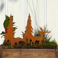 thumbnail image 2 of Metal Christmas Fawn Christmas Tree Stake 4 Pack Outdoor Yard Holiday Decor Christmas Outdoor Decoration, 2 of 5
