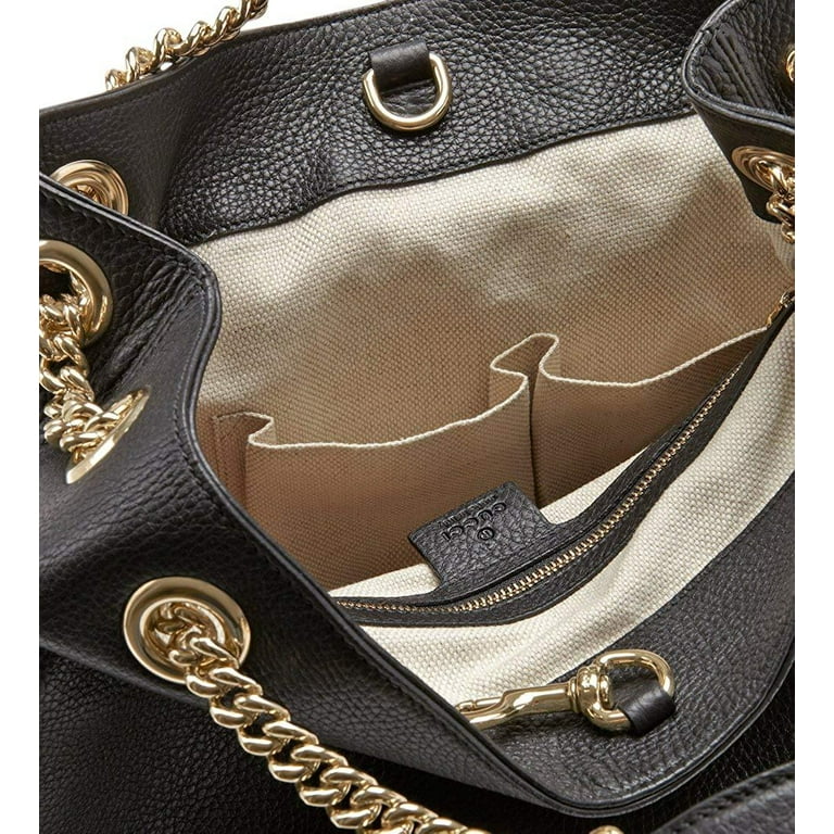 Gucci Soho Black Leather Bag with Interlocking GG Logo and Gucci Soho Black Leather Bag with Interlocking GG Logo and